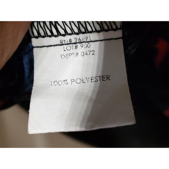 Olian Women's Multicolor 100% Polyester V-Neck Long Sleeve Top Blouse Size XS - Picture 8 of 11